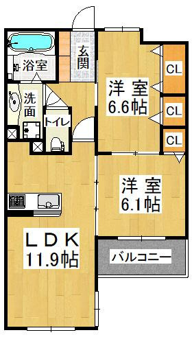 グリーヴィラ魚住の間取り|※間取りが現況と異なる場合は現況を優先します※