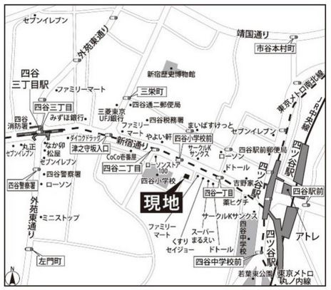 ホームズＲ四谷の地図|案内図