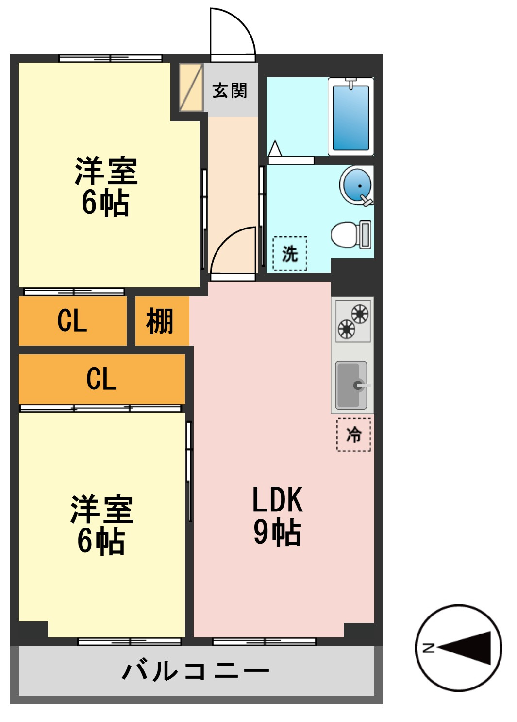 セントラルハイツいちのえの間取り