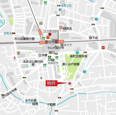 【地図】 | ラクレイス国分寺(ラクレイスコクブンジ)