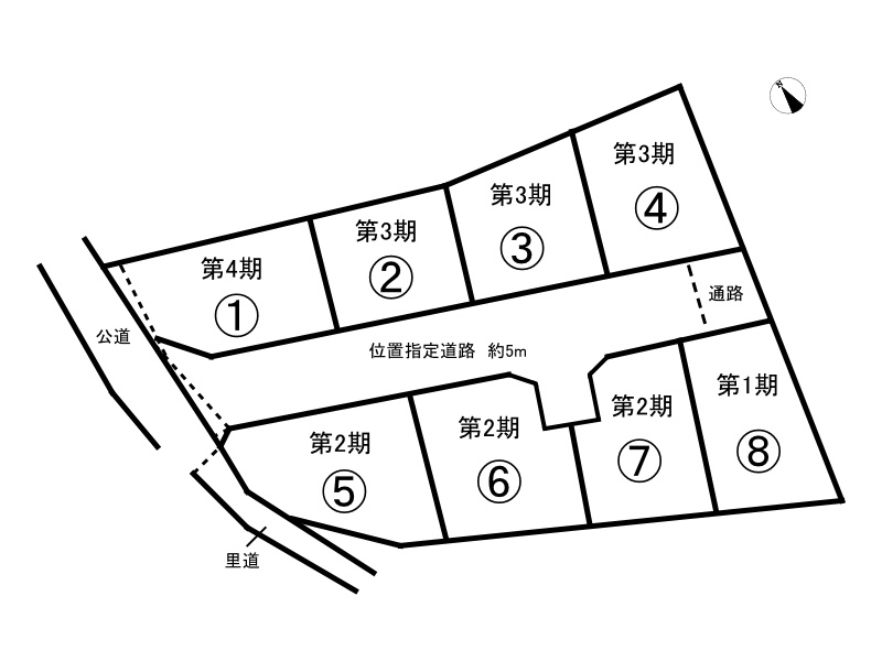 姫路市西庄/全8区画の区画図
