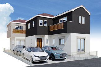 【外観】 | 平塚市平塚1丁目  1号棟 1期 | イメージパース（完成時に現況と異なる場合は現況優先となります）