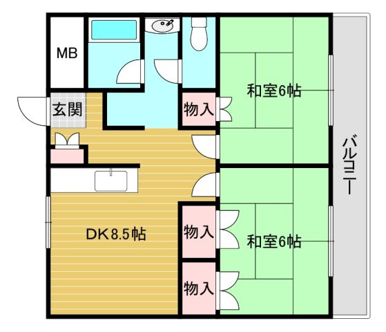 【間取り】 | 西宮ハイムⅠ