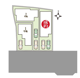 ～伊丹市南野北１期～2025年7月完成の新築分譲戸建て全３棟です！南面幅員10ｍの日覆道路に面しており、お車の出し入れが便利です。