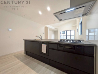 シンプルなデザインと使いやすさを兼ね備えた対面式システムキッチンは、効率的な作業スペースを提供し、家族やゲストとのコミュニケーションを促進します。