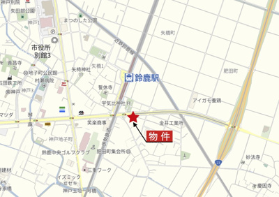 【地図】 | 鈴鹿市肥田町 | 広域Map