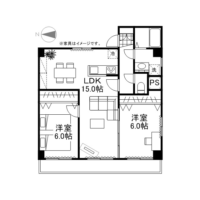 パルコ玉川35の間取り