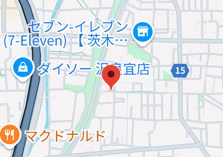 グランディールさわらぎの地図