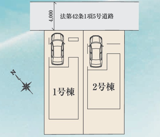 新築／ふじみ野市上福岡5丁目24-1期　全2棟の区画図