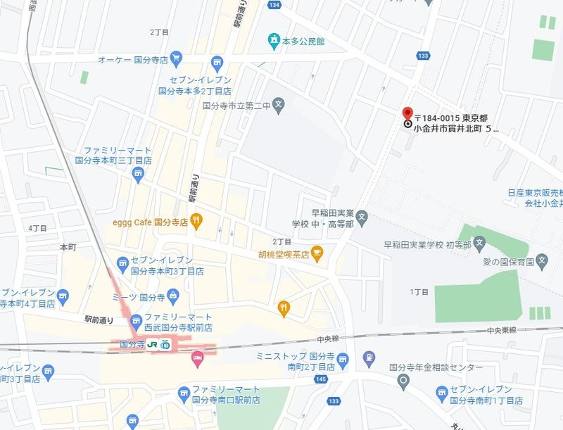 フェニックス国分寺弐番館の地図
