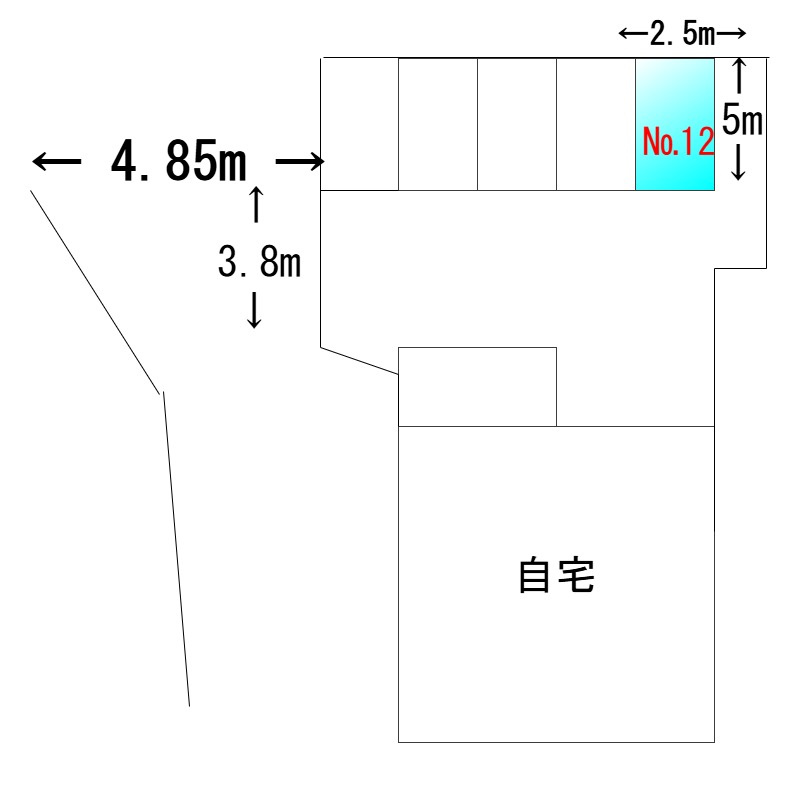 髙橋駐車場の区画図