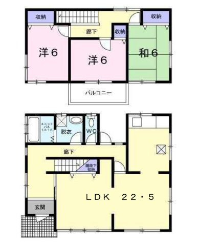 ＬＤＫが２２．５帖ある３ＬＤＫのお部屋です。ＬＤＫを壁で仕切れば４ＬＤＫとしてもご利用いただけます。