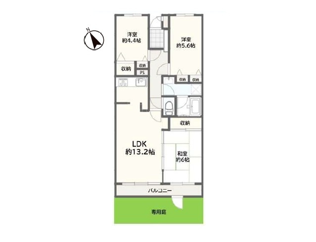 【間取り】 | ライオンズマンション若葉台 | 3LDK