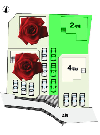 【区画図】 | ズットプラス高崎市下之城町15期ー② | プライバシーの気になる方にお勧めの奥まった敷地！