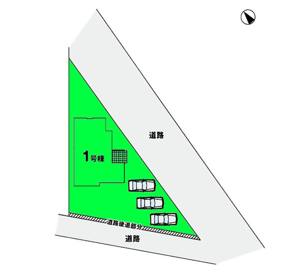 【区画図】 | ズットプラス高崎市新後閑町2期ー① | 高崎駅まで1.3Kｍと駅の利用便利な好立地！
カースペースは並列3台駐車可能！