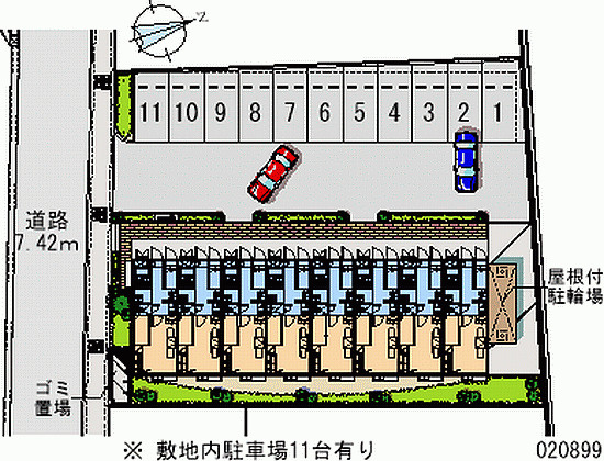 レオパレス雁ケ音の区画図