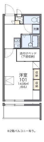 レオパレスひかる21の間取り|画像2
