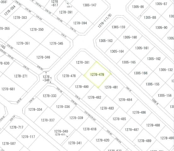 筑西市幸町二丁目の区画図