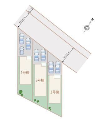 【区画図】 | 静岡市葵区上土2丁目 7期 新築一戸建て 2号棟 | 2号棟の区画図です