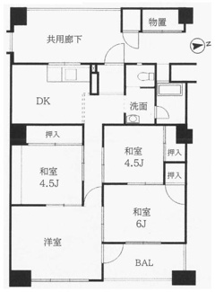 【間取り】 | メガロコープ西陣A棟