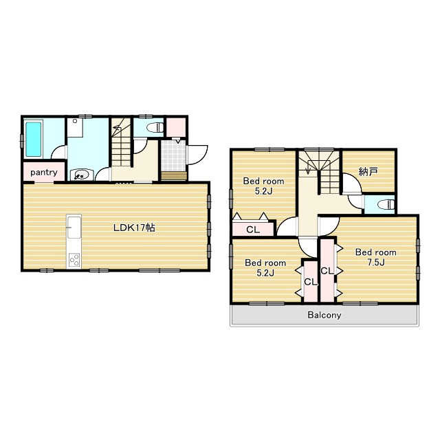 【Ville Clair】青梅街道駅－小平514期－の間取り|〇本物件【６号棟】の間取・平面図です〇　敷地面積:115.85㎡　建物面積:91.52㎡　別の号棟の間取図もございますので、お問合せ下さい