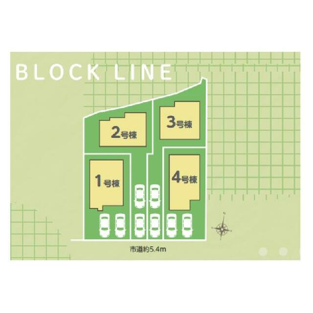 堺市東区大美野の新築一戸建の区画図