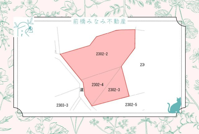 【土地】渋川市北橘町八崎　約２７１坪の区画図