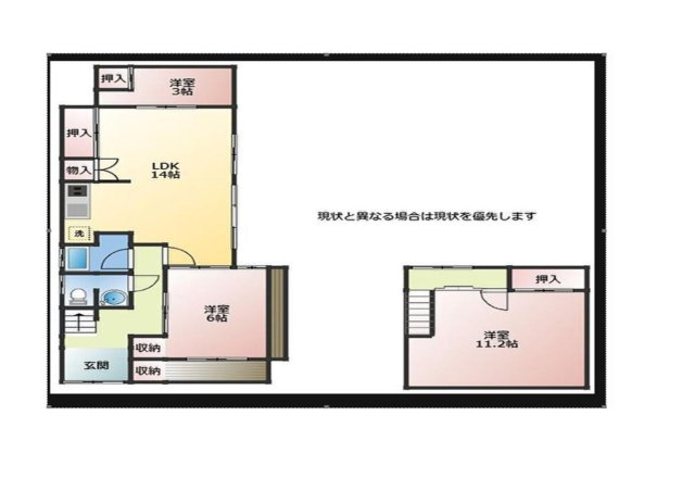 倉吉市余戸谷町戸建（収益物件）の間取り