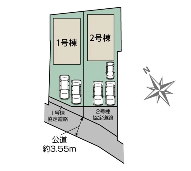 【区画図】 | 本庄市東台１丁目　ブルーミングガーデン　新築戸建　全２棟　2号棟
