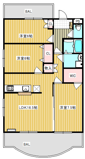 セレーザ鶴田の間取り