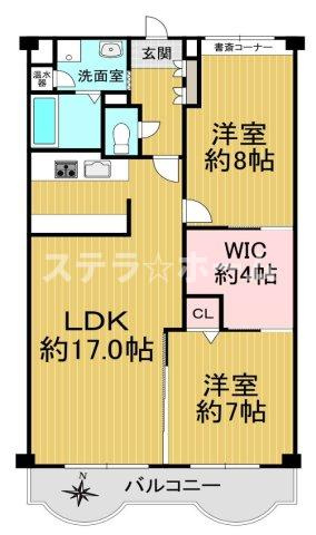 千里ロイヤルマンションの間取り|2LDK
