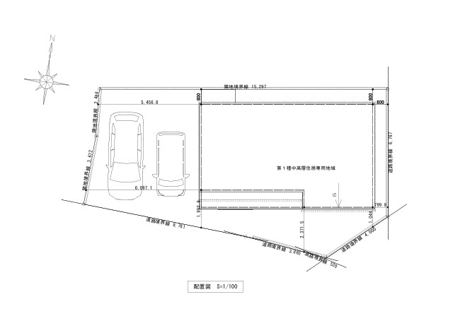 高知市石立町-1号地・建築条件付き-売土地の土地図|1号地