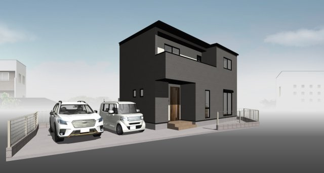 高知市石立町-1号地・建築条件付き-売土地の完成予想図|1号地・外観パースです