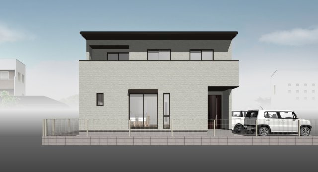 高知市石立町-2号地・建築条件付き-売土地の完成予想図|2号地・外観パースです