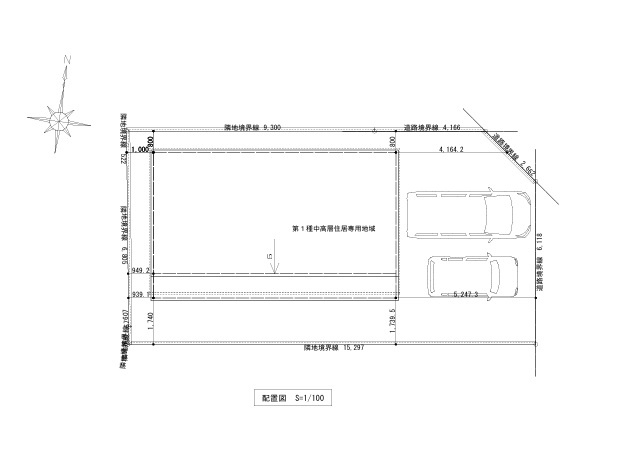 高知市石立町-2号地・建築条件付き-売土地の土地図|2号地