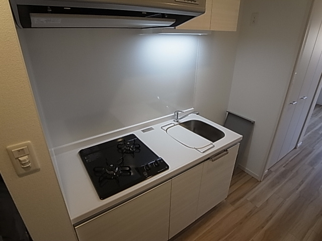 神戸市兵庫区本町２丁目の賃貸マンションのキッチン|システムキッチン（ガス２口）