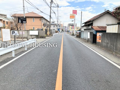 【前面道路含む現地写真】 | 稲城市東長沼　売地　全4区画(6区画)