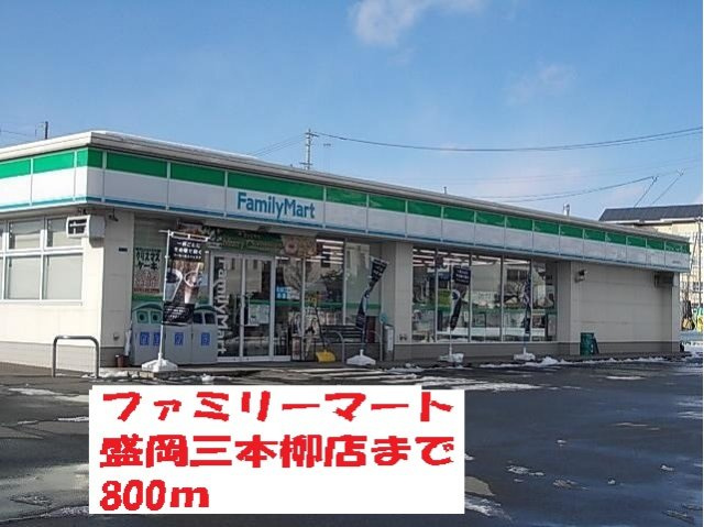 ニューシティ藤澤Ｂ棟の周辺|ファミリーマート盛岡三本柳店まで800m