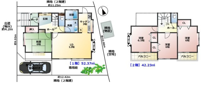 タクトホーム施工のフルリノベ中古戸建の間取り|部屋数豊富な４LDK、どの居室も６帖以上