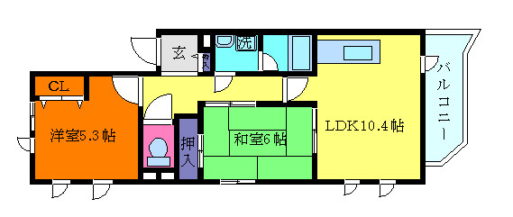 アゼリア六甲の間取り