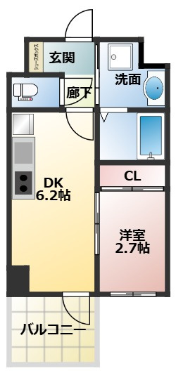 セレニテ新大阪グランデ ミリュー　仲介手数料無料の間取り