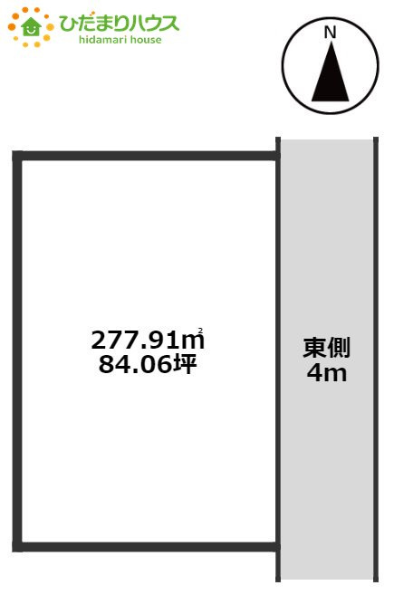 吉見町田甲　売地の土地図