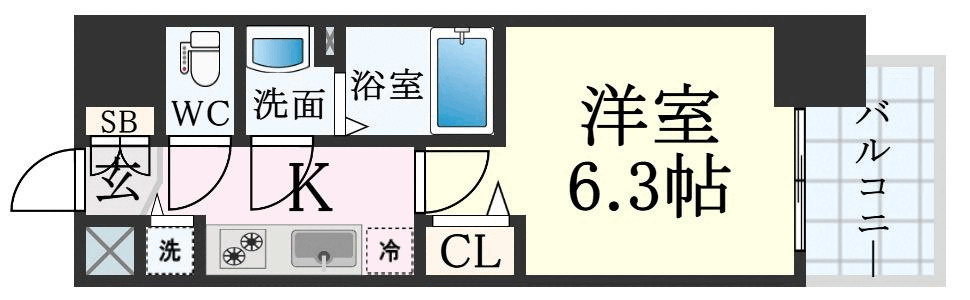 神戸市中央区加納町２丁目の賃貸マンションの間取り