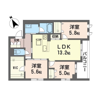【間取り】 | 【シャーメゾン】セントリビエ | 太陽光搭載（2.02Kw）省エネ性能の高いZEH認定物件
