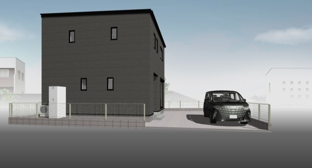 高知市石立町-5号地・建築条件付き-売土地の完成予想図|5号地・外観パースです