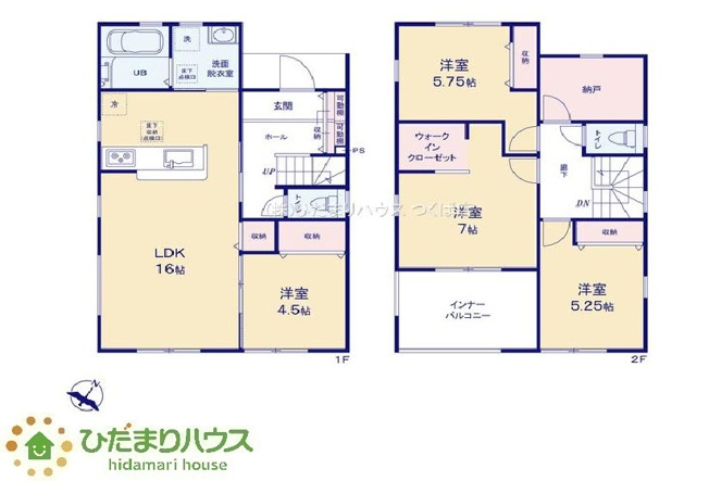 【間取り】 | 笠間駅前1期　新築戸建　4号棟 | お気に入りの服やバッグがたっぷりしまえるWIC