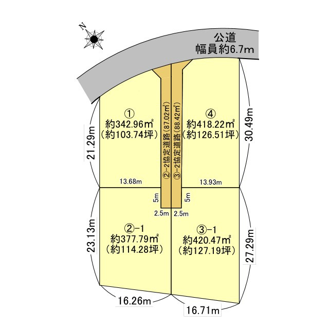 東松山市大字上野本　売地①の土地図