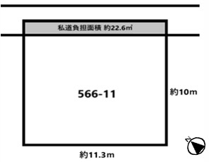 明石市二見町福里の土地図