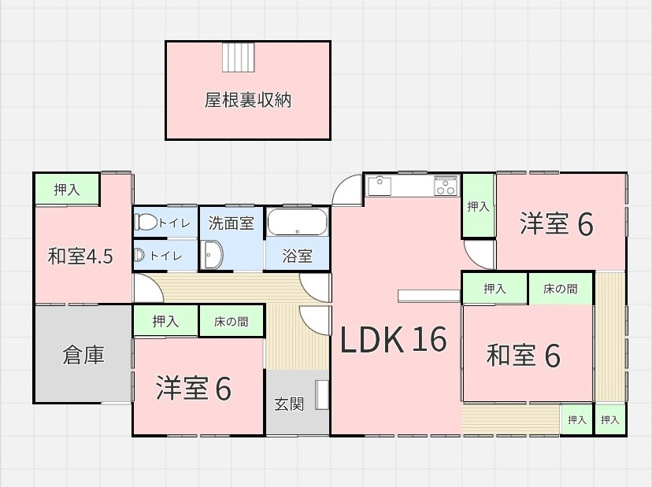 【間取り】 | 南部町永井貸家
