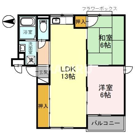 フラワーハイム鶴見の間取り
